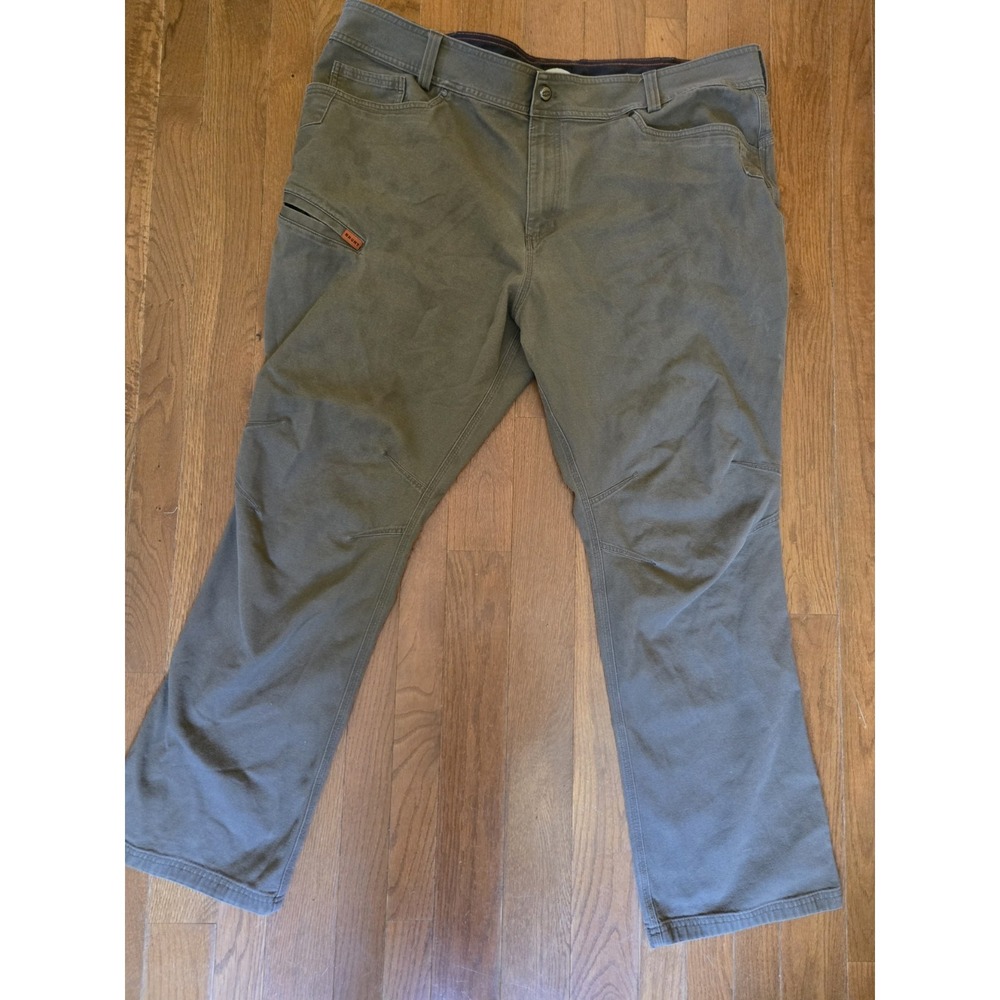 BRUNT Men The Torra Work Pant 46x34 Green Utility Rugged Canvas Workwear Stretch